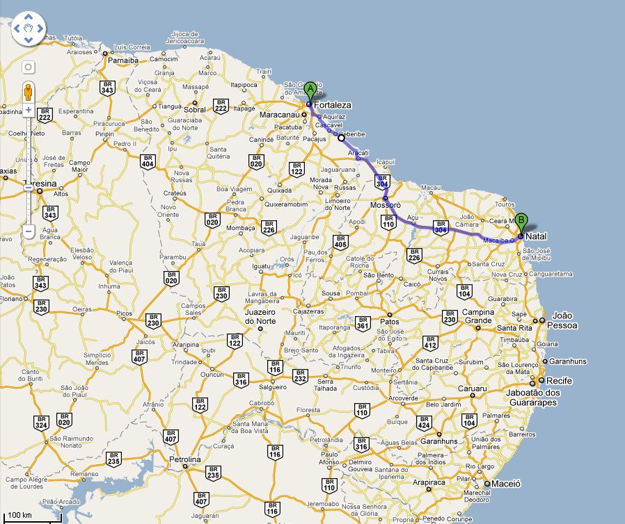 Distancia De Natal Para Fortaleza