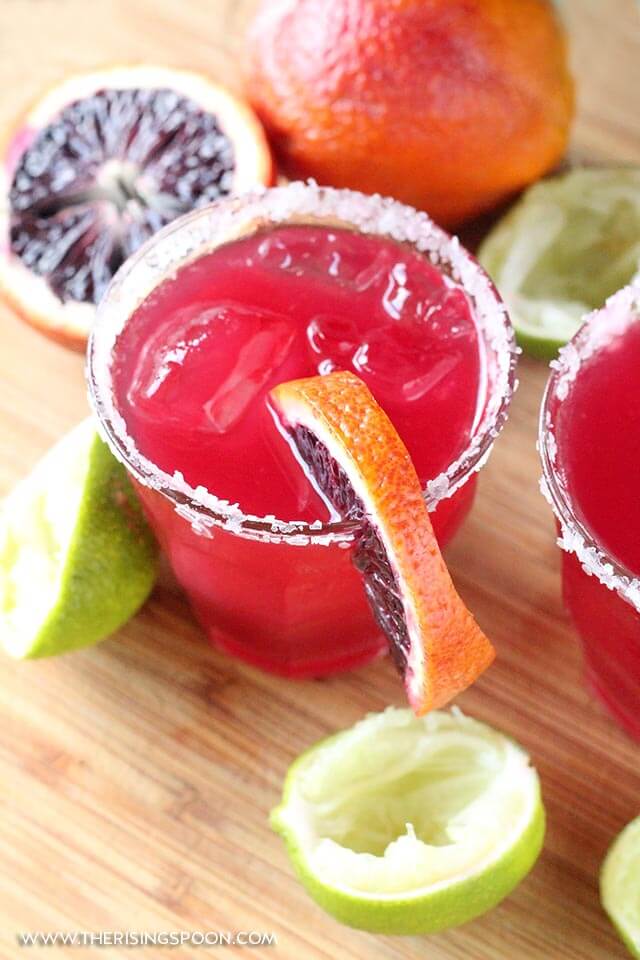 Blood Orange Margaritas The Rising Spoon