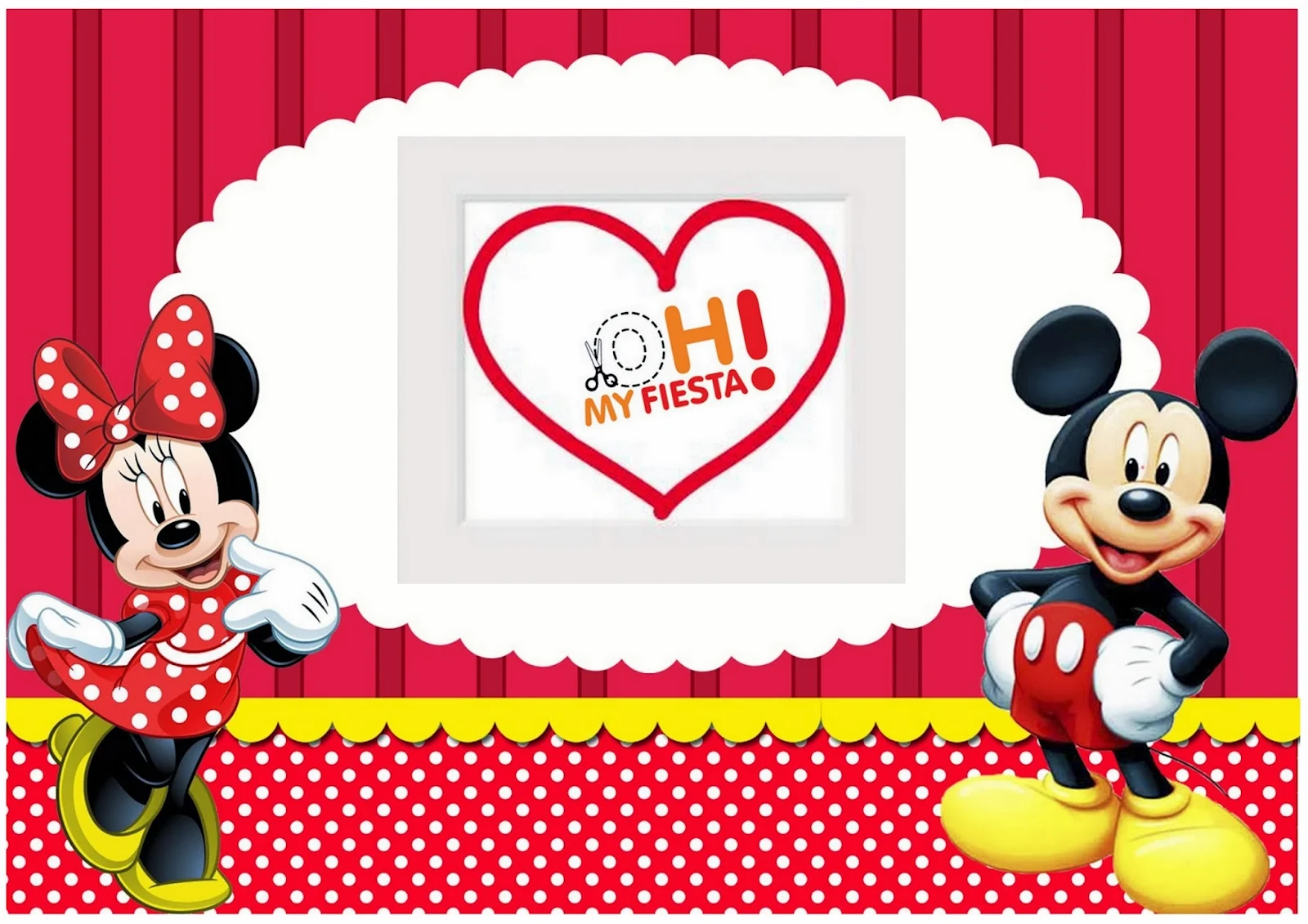 Sencillas bolsas para sorpresas de Mickey y Minnie. Fiestas