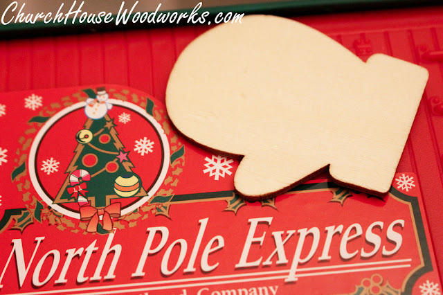 Wooden Mitten Ornaments - DIY Christmas Ornaments - DIY Christmas Wreath - Add To Christmas Village Winter Scenery by ChurchHouseWoodworks.com