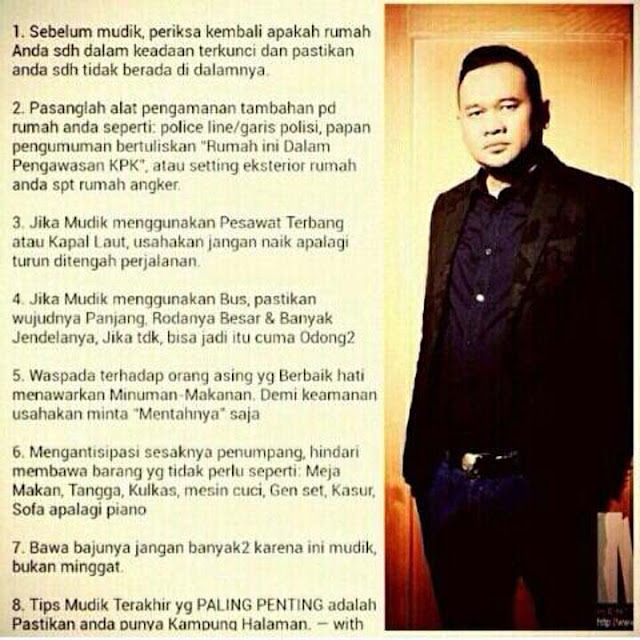 Tips Mudik Lucu Dari Cak Lontong