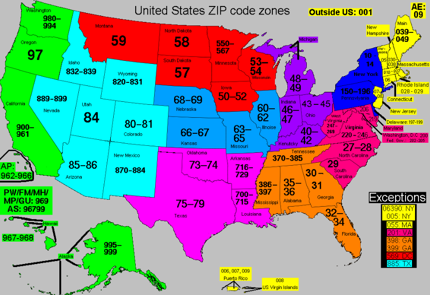 Usa Map With States And Cities Name