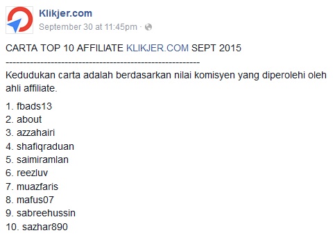 azzahairi top affiliate klikjer