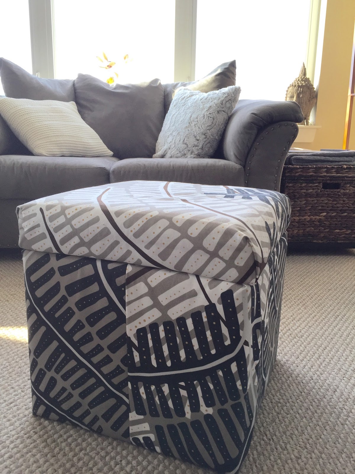 Brushes & Bolts Faux Fur Ottoman