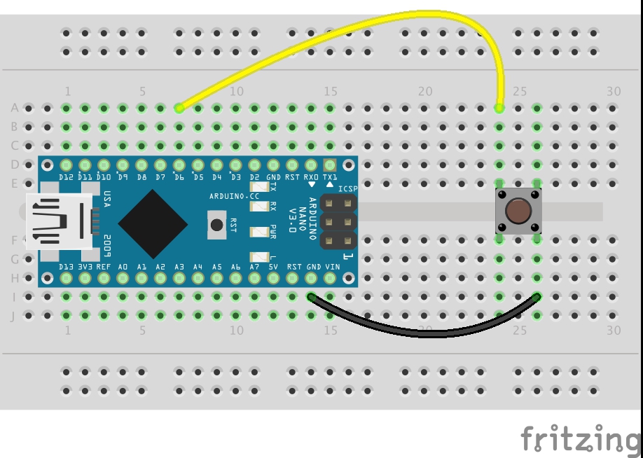 Single Switch Multiple Functions - Arduino circuit