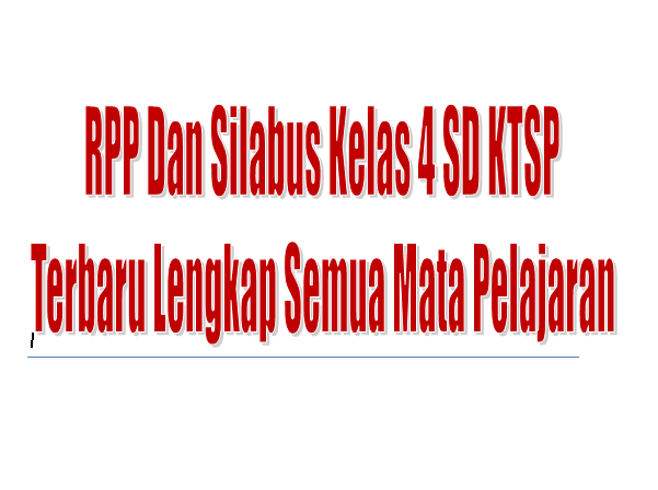 Rpp Ktsp Kelas 4