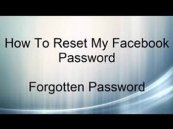How To Get My Forgotten Facebook Password