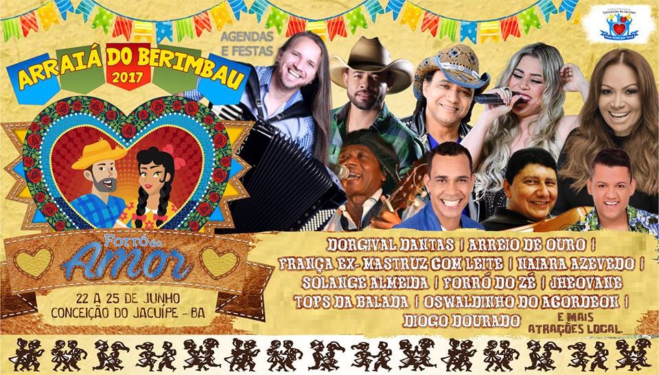 SÃO JOÃO DE BERIMBAU 2017 EM CONCEIÇÃO DO JACUÍPE BA DE 22 A 25 DE JUNHO Agendas e Festas SÃO JOÃO DE BERIMBAU 2017 EM CONCEIÇÃO DO JACUÍPE BA DE 22 A 25 DE JUNHO Agendas e Festas