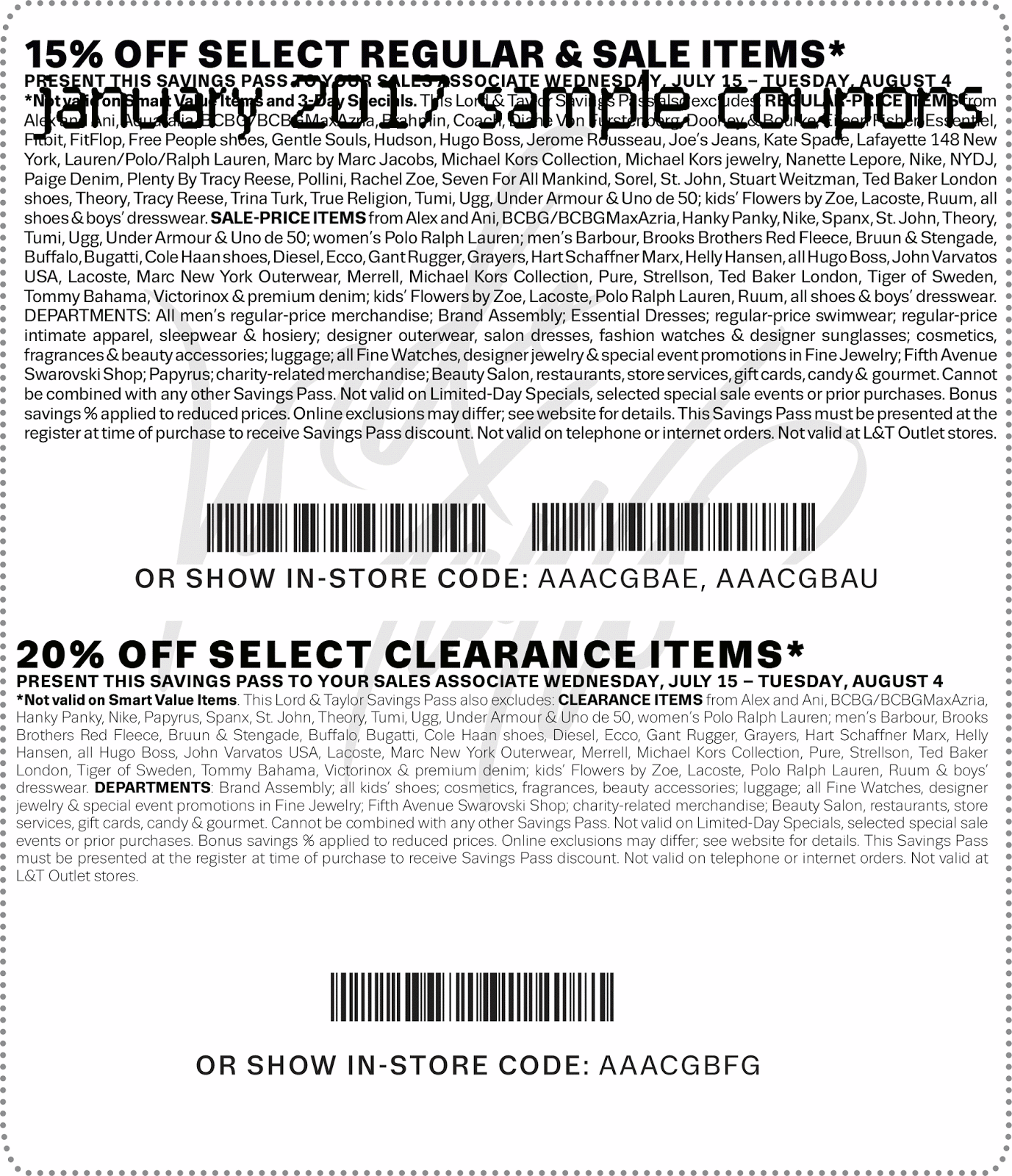 Lord & taylor coupons printable