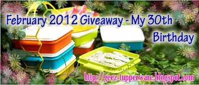 February 2012 Giveaway - My 30th Birthday