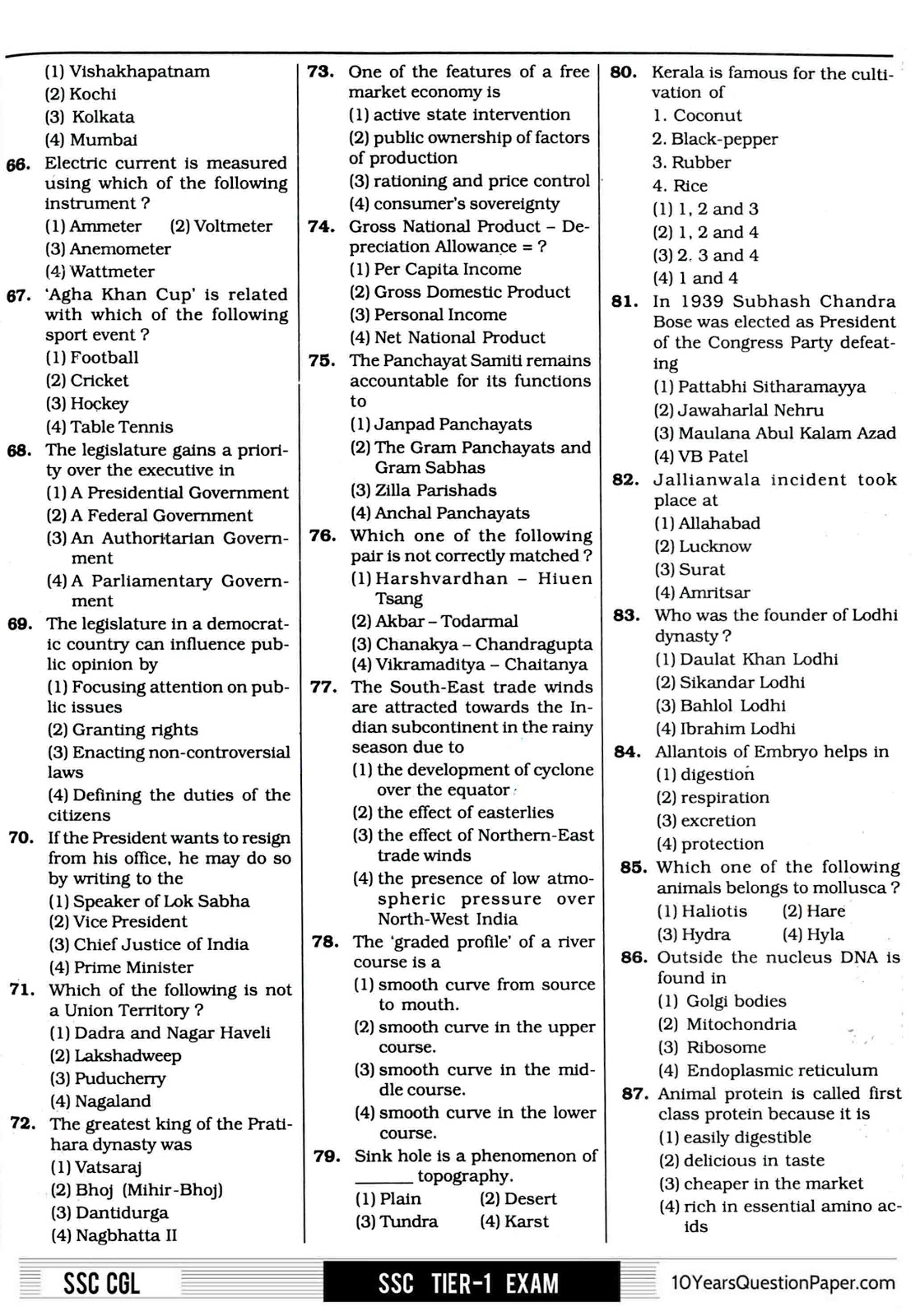 SSC 2015 solved CGL Question Paper SSC 2015 CGL Question Paper