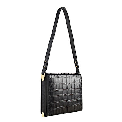Loeffler Randall Black Croc Embossed Leather "Editor" bag - $495 Loeffler Randall Black Croc Embossed Leather "Editor" bag - $495
