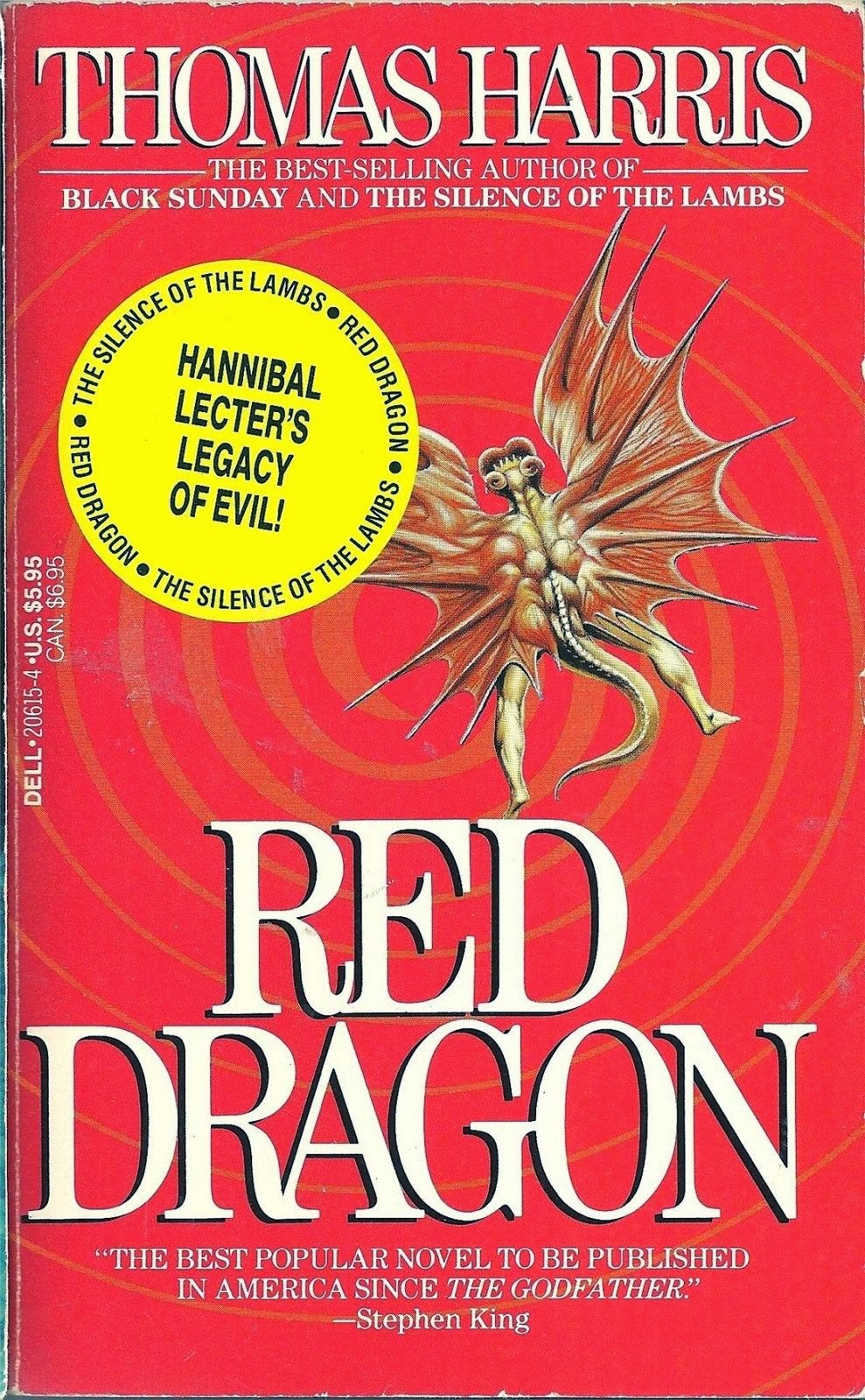 Much Horror Fiction: Red Dragon by Thomas Harris (1981): Terror the Human Form