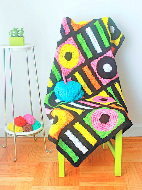 Licorice Allsorts Afghan crochet pattern