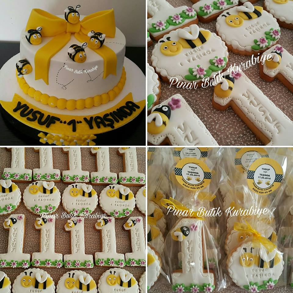Pınar Butik Pasta &amp; Kurabiye (ANKARA) Yusuf Bebek için yaptığım Arı