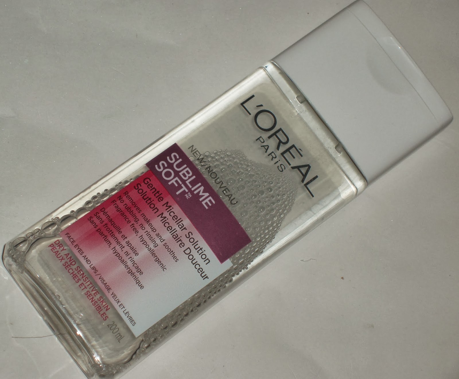 Sparkled Beauty L'Oreal Sublime Soft Gentle Micellar