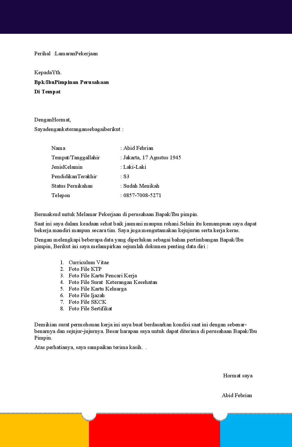 Sample email for job application with attachment image