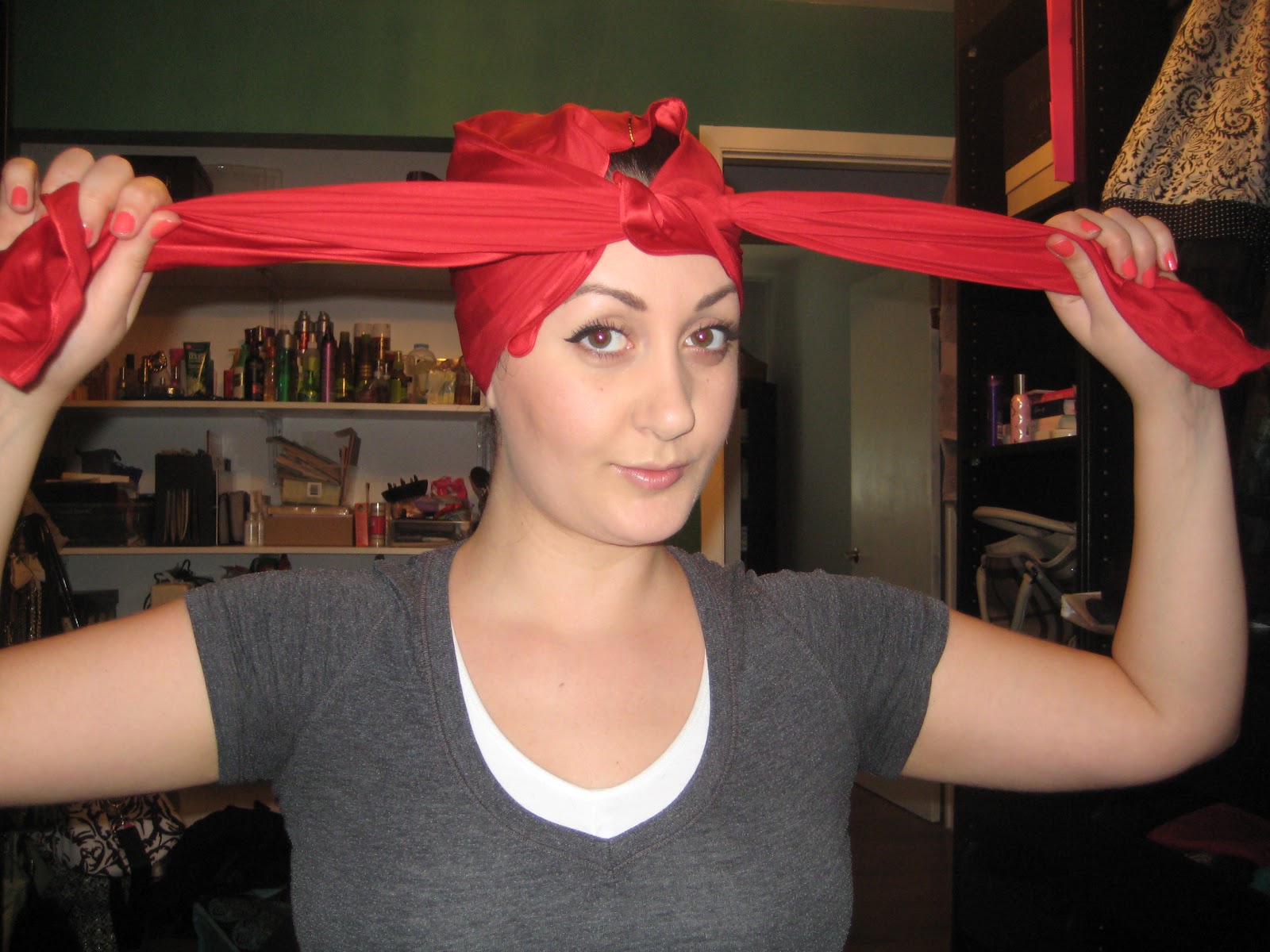 DIY Silk Hair Wrap Tutorial for How to Straighten Your