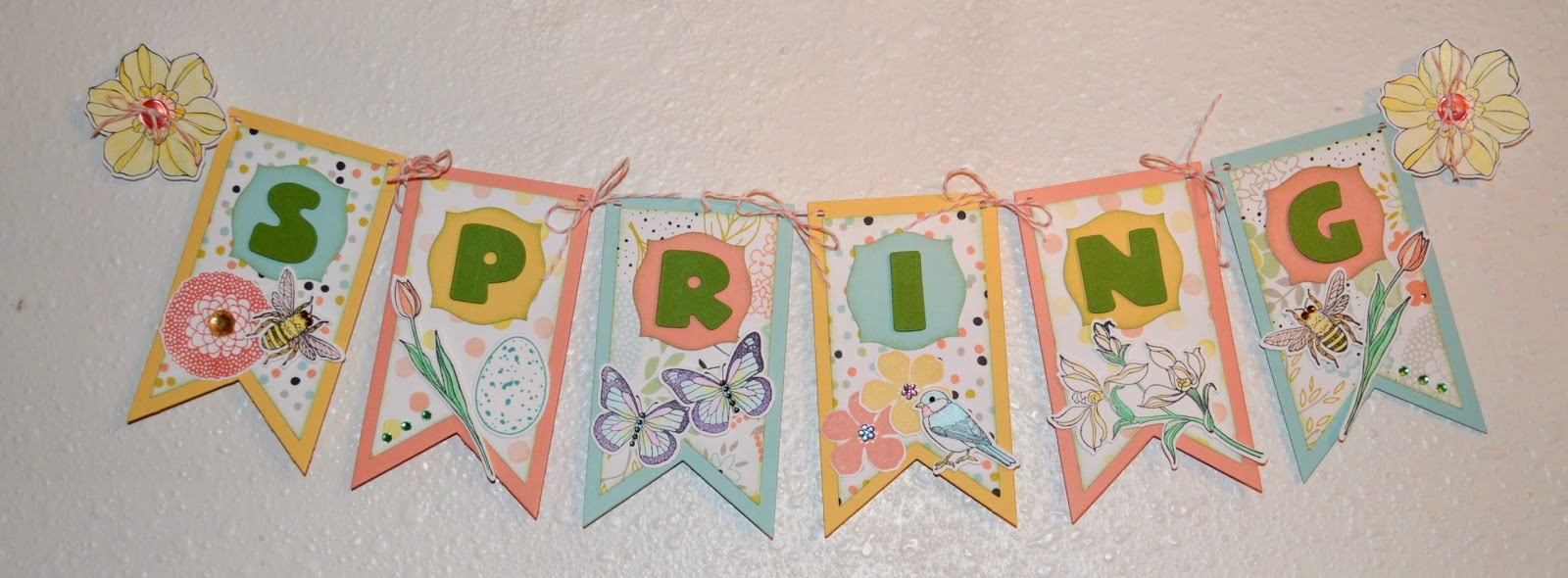 spring banner, Backyard Basics, Petal Parade, Secret Garden, Stamp with Trude, Stampin' Up!