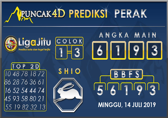 PREDIKSI TOGEL PERAK PUNCAK4D 14 JULI 2019