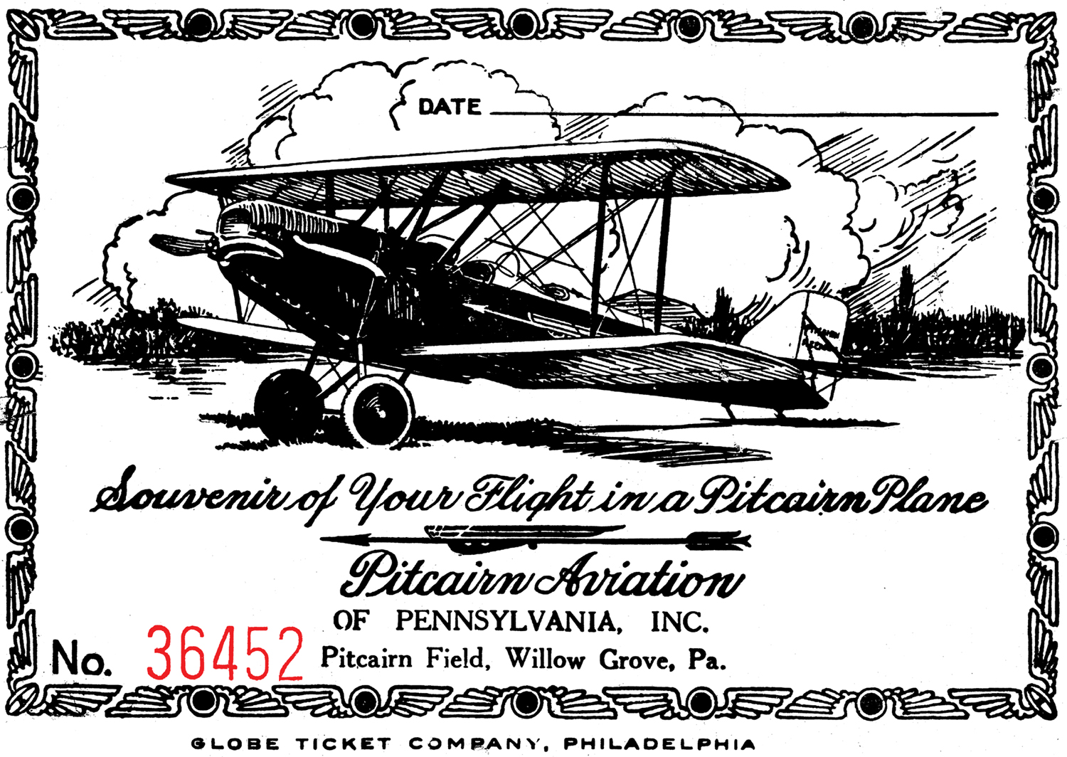 Bucks County History The Pitcairn Mailwing