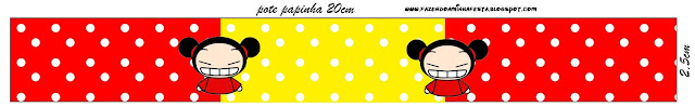 Pucca: Etiquetas para Candy Buffet para Imprimir Gratis. Etiquetas de Pucca para imprimir gratis.