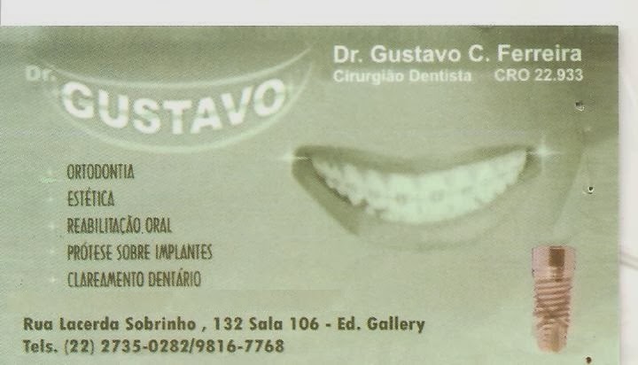 Cirurgião Dentista - Dr. Gustavo C. Ferreira