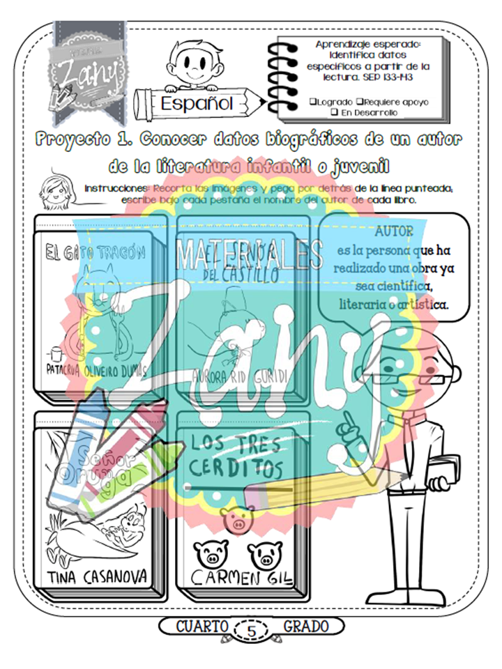 Material Interactivo Cuarto grado Bloque 5 Materiales Zany