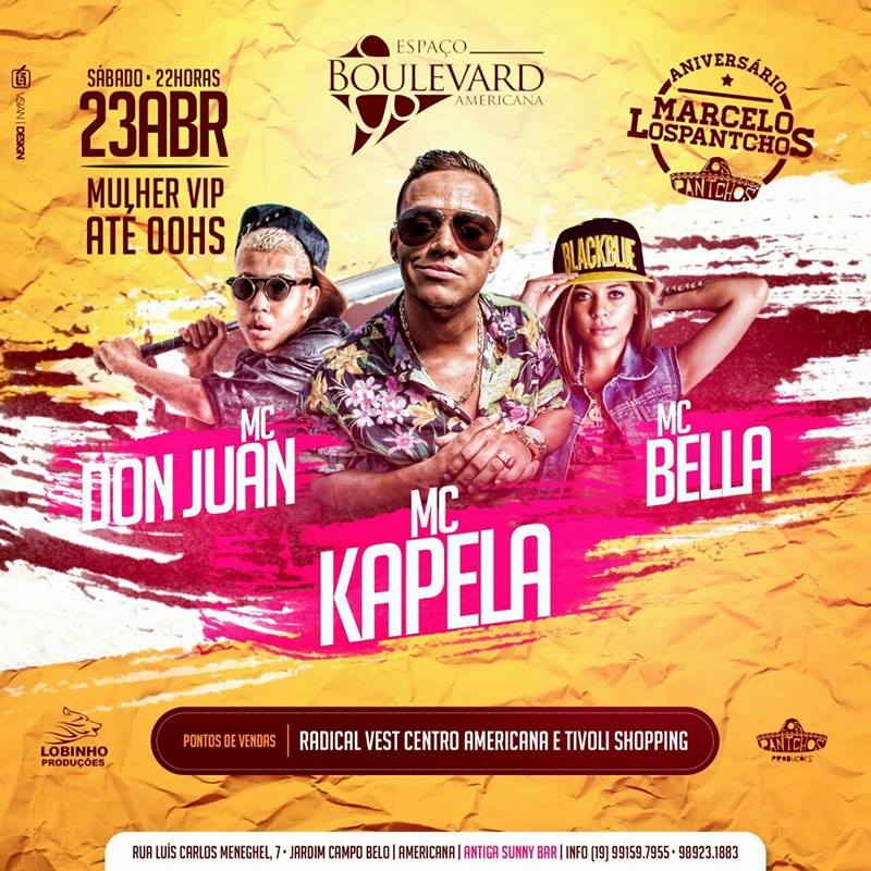 mc kapela mc don juan mc bella 23 04 2016 americana shows flyer