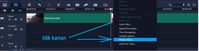 Cara Membuat efek Freeze Frame di Corel Video Studio