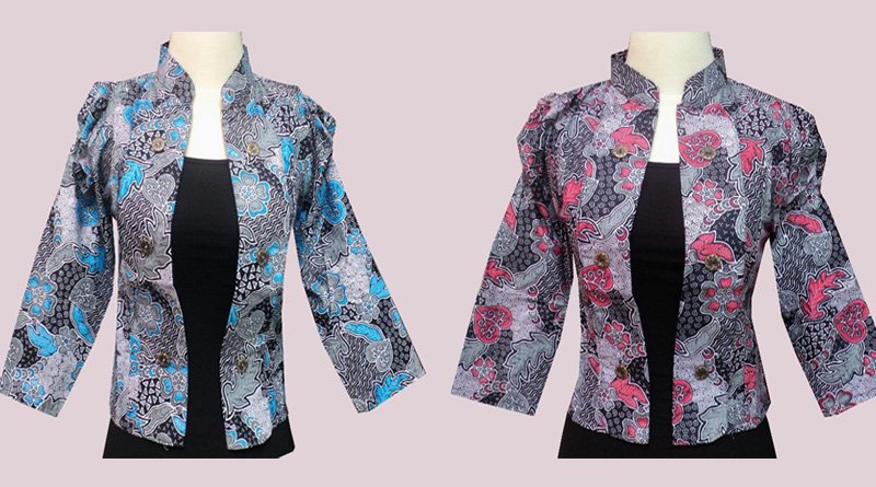 7 Baju Kerja Wanita Blazer Batik Modern 1000 Model 