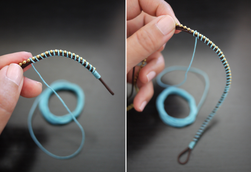 instrucciones para hacer pulseras de hilo encerado