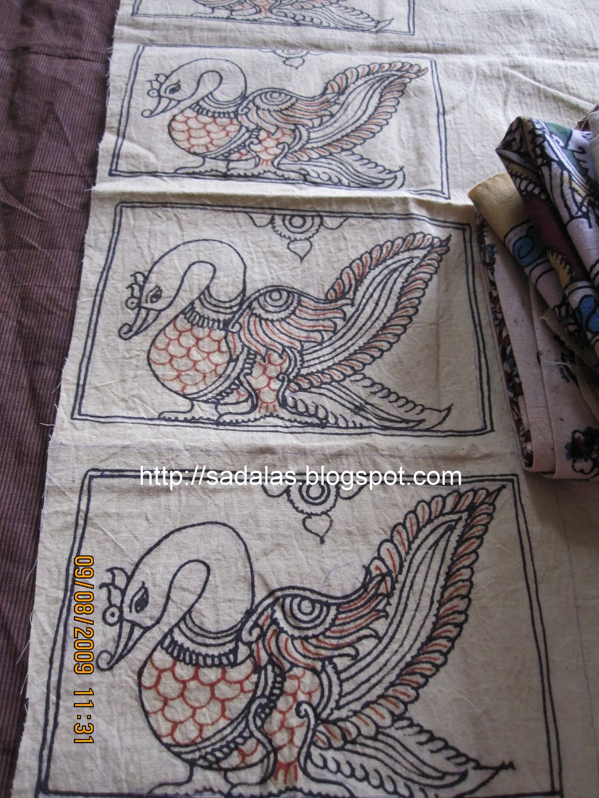 Sadala's Embroidery Applique work with Kalamkari paintings