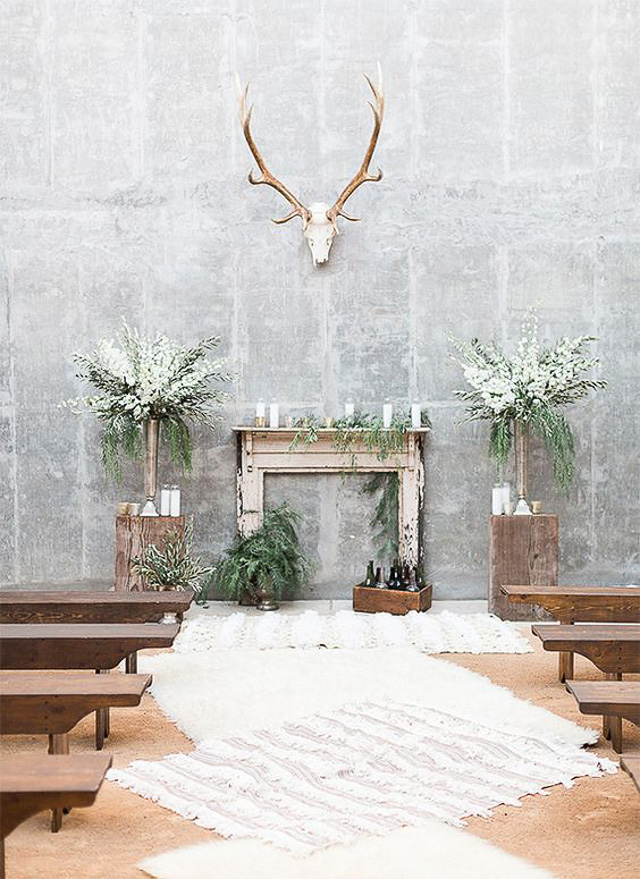 boda industrial idea decoración wedding decor cemento concret