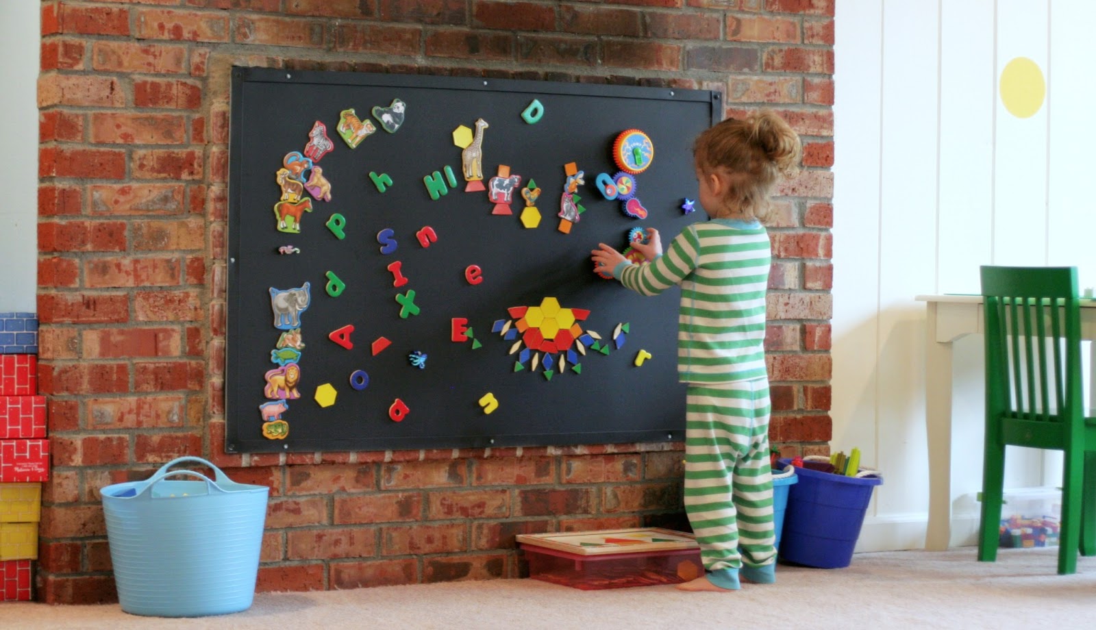 Playroom Design: DIY Playroom with Rock Wall from Fun at Home with Kids