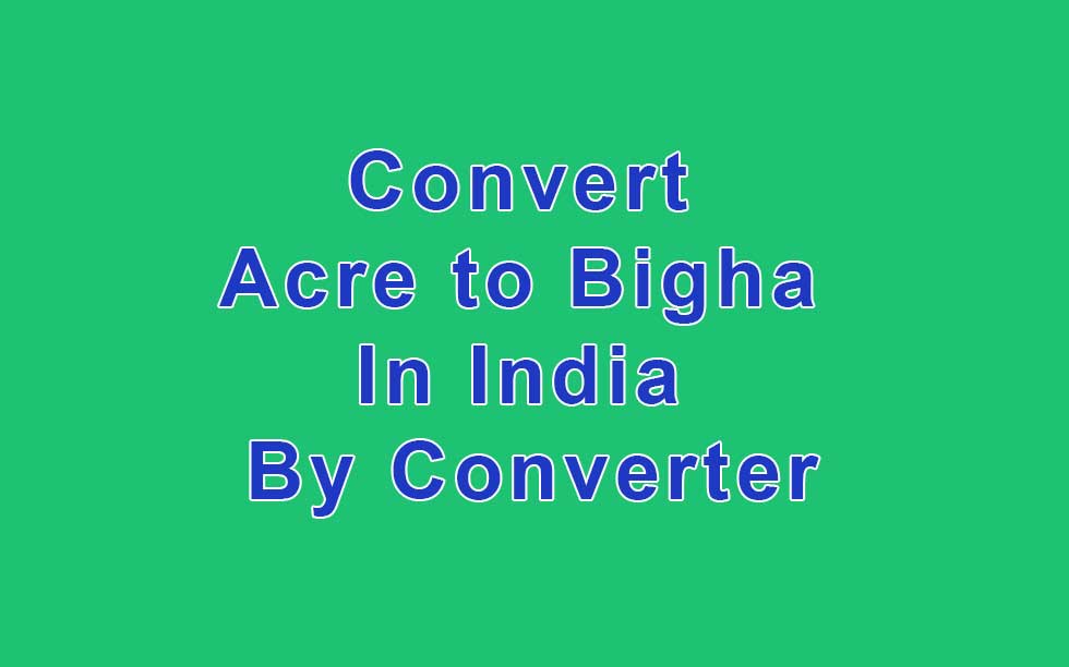 Land Measurement Conversion Chart India