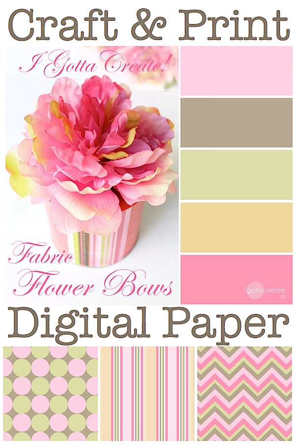 Lovely color palette for mothers and babies, plus beautiful craft tutorials. | visit I Gotta Create!