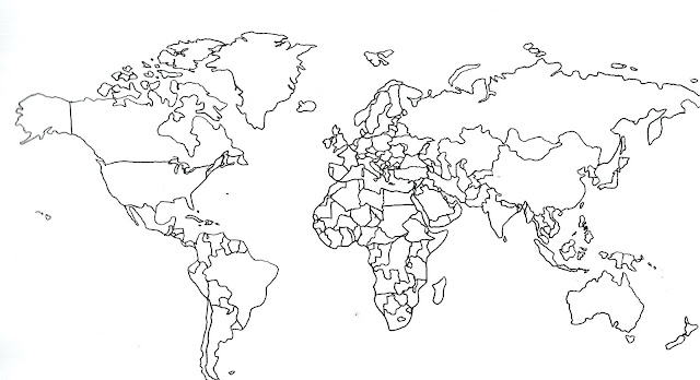 Image result for blank map of the world