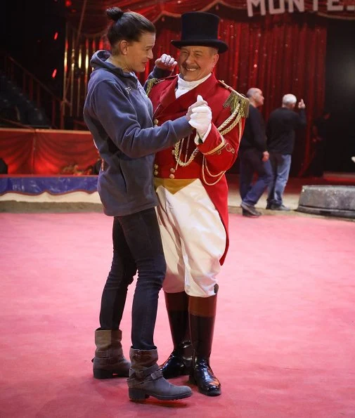 Princess Stephanie of Monaco attended the opening of 42nd International Circus Festival In Monte-Carlo. Princess is the patron of Circus Festival