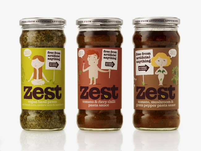 Zest Pasta Sauces & Pestos on Packaging of the World - Creative Package