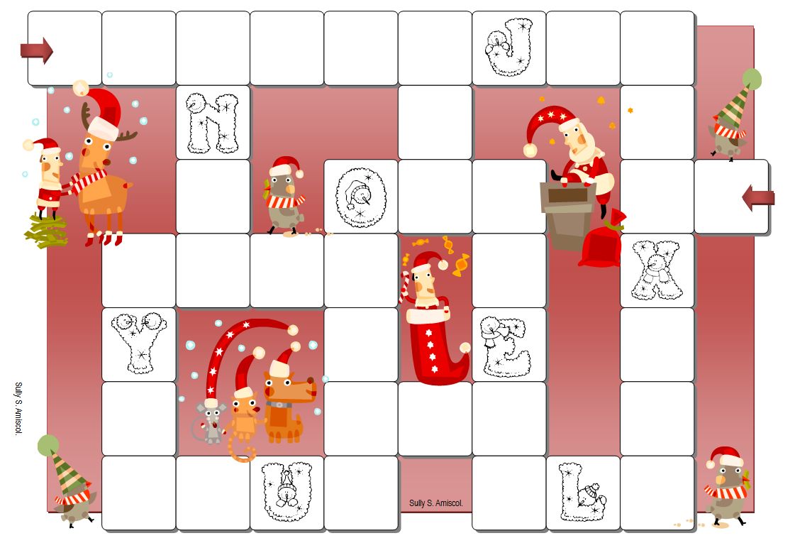 Amiscol: Jeux: " Trouvons les cadeaux " et " Joyeux Noël