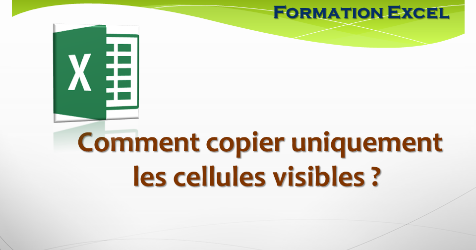 Comment copier les cellules visibles ? Formation Excel
