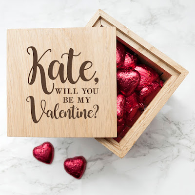 Personalised wooden engraved photo cubes | romantic Valentine or anniversary gift from PhotoFairytales