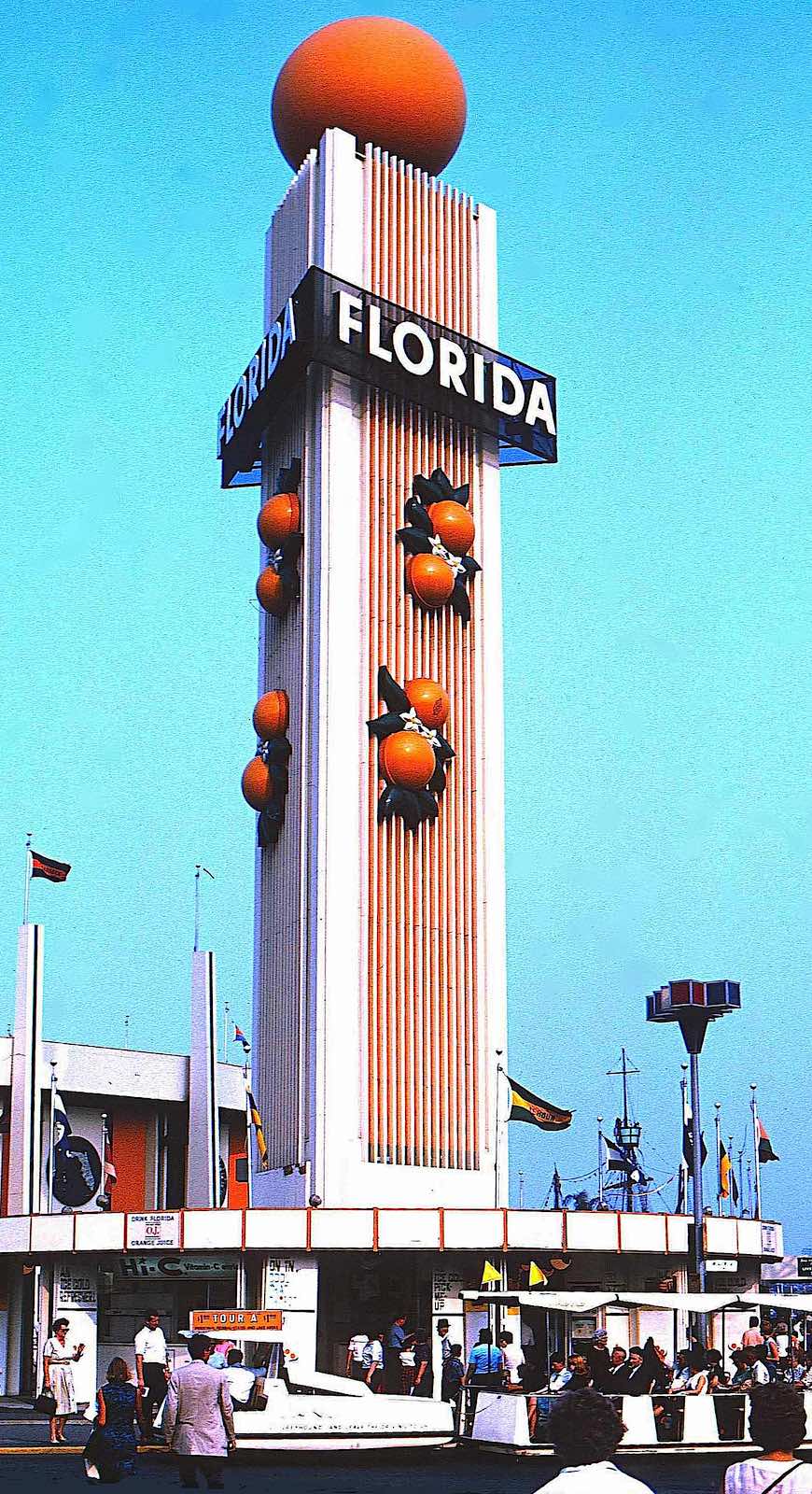 1964 New York World's Fair the Florida pavilion at the 1964 New York World's Fair, a color photograph
