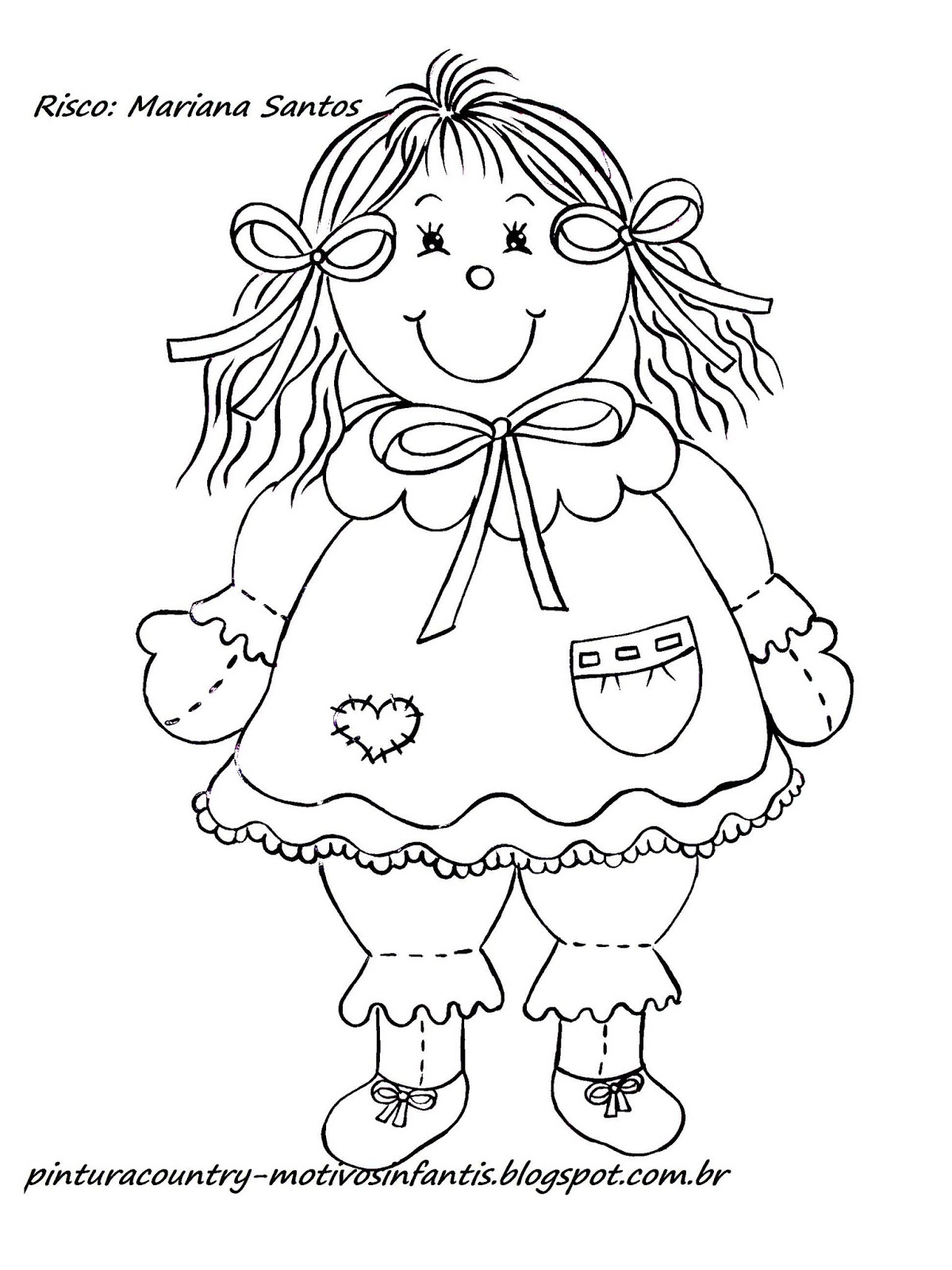 Desenho De Bonecas Para Colorir