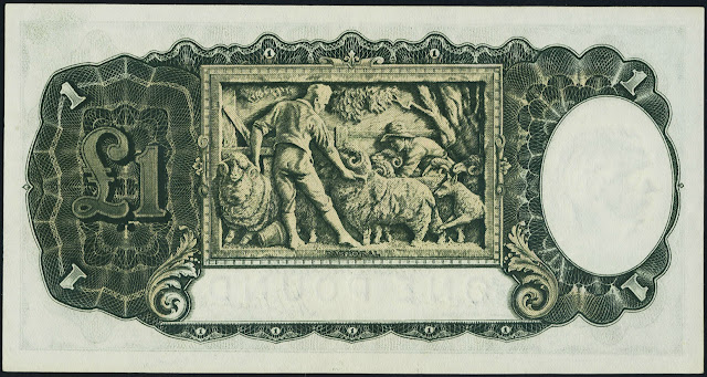 Commonwealth of Australia One Pound banknote 1933 Pastoral