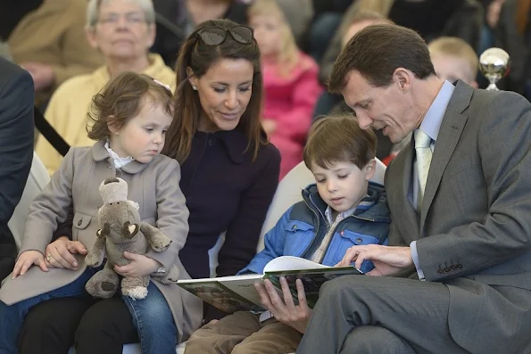 Princess Marie of Denmark and Prince Joachim of Denmark and Prince Henrik of Denmark and Princess Athena of Denmark visited Aalborg Zoo in Aalborg, Denmark.