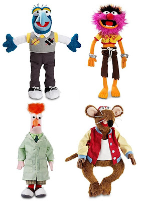 Disney Store Exclusive The Muppets Plush Collection - Gonzo, Animal, Beaker & Rizzo the Rat
