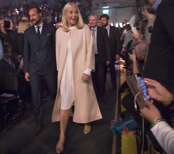 Crown Prince Haakon, Princess Mette-Marit, Jean-Michel Jarre and Neil de Grasse Tyson attend Starmus Festival 2017.Stephen Hawking Medal