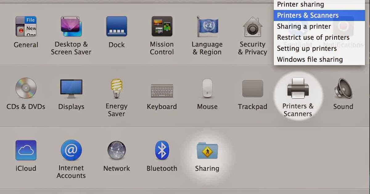 Cara setting Printer di Mac book